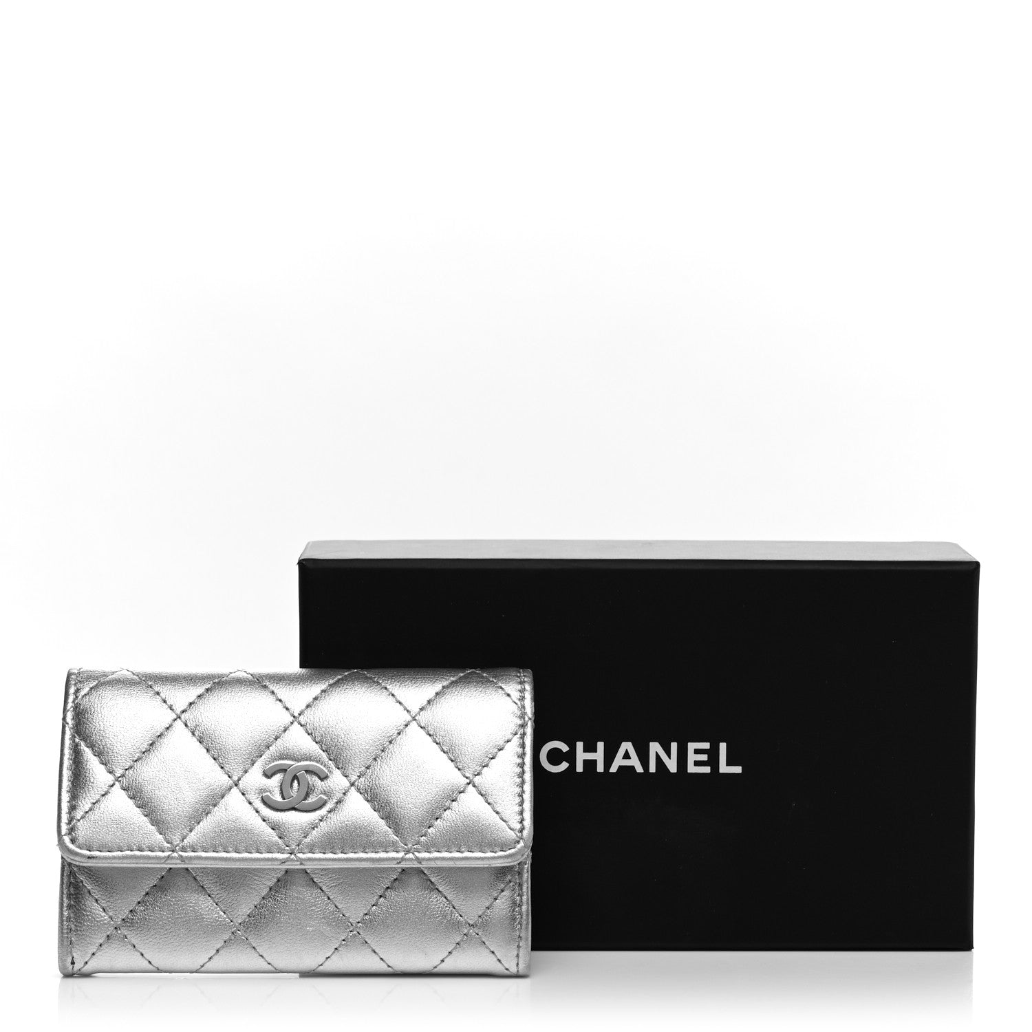 Chanel Metallic Lambskin Quilted Flap Card Holder Gold 11 of 11