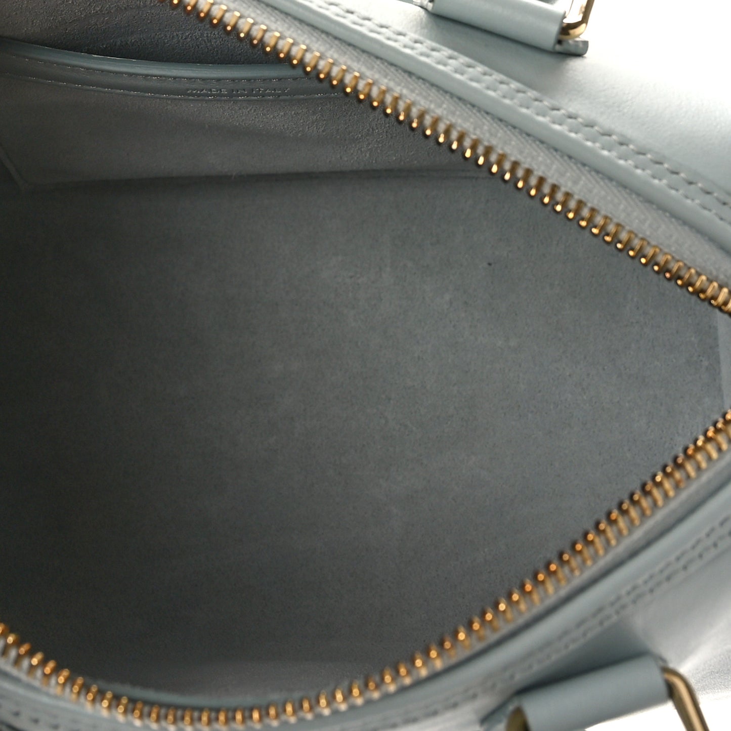 Smooth Calfskin Triomphe Small Boston Bag Soft Blue