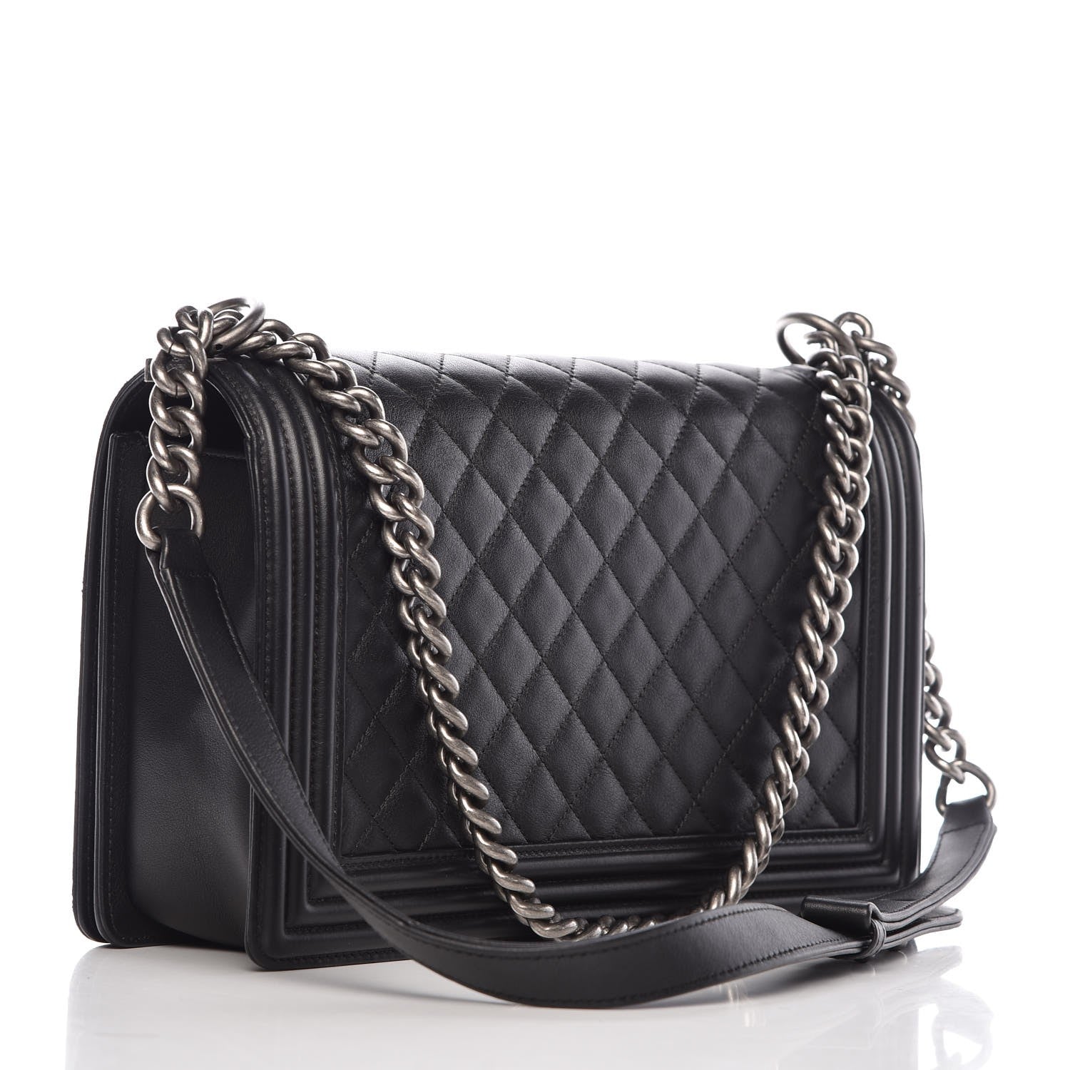 Chanel Calfskin Quilted New Medium Boy Flap Black 3 of 7