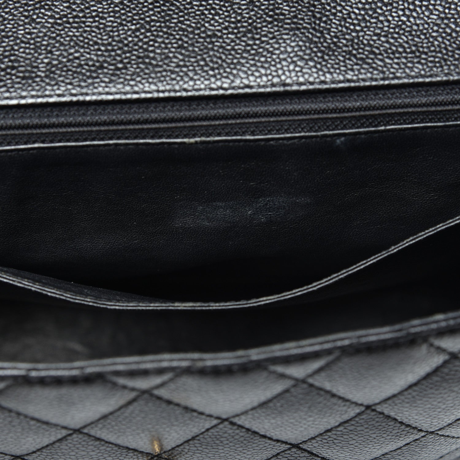 Chanel Caviar Quilted Jumbo Kelly Flap Black 10 of 11