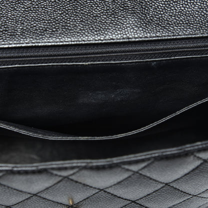 Chanel Caviar Quilted Jumbo Kelly Flap Black 10 of 11