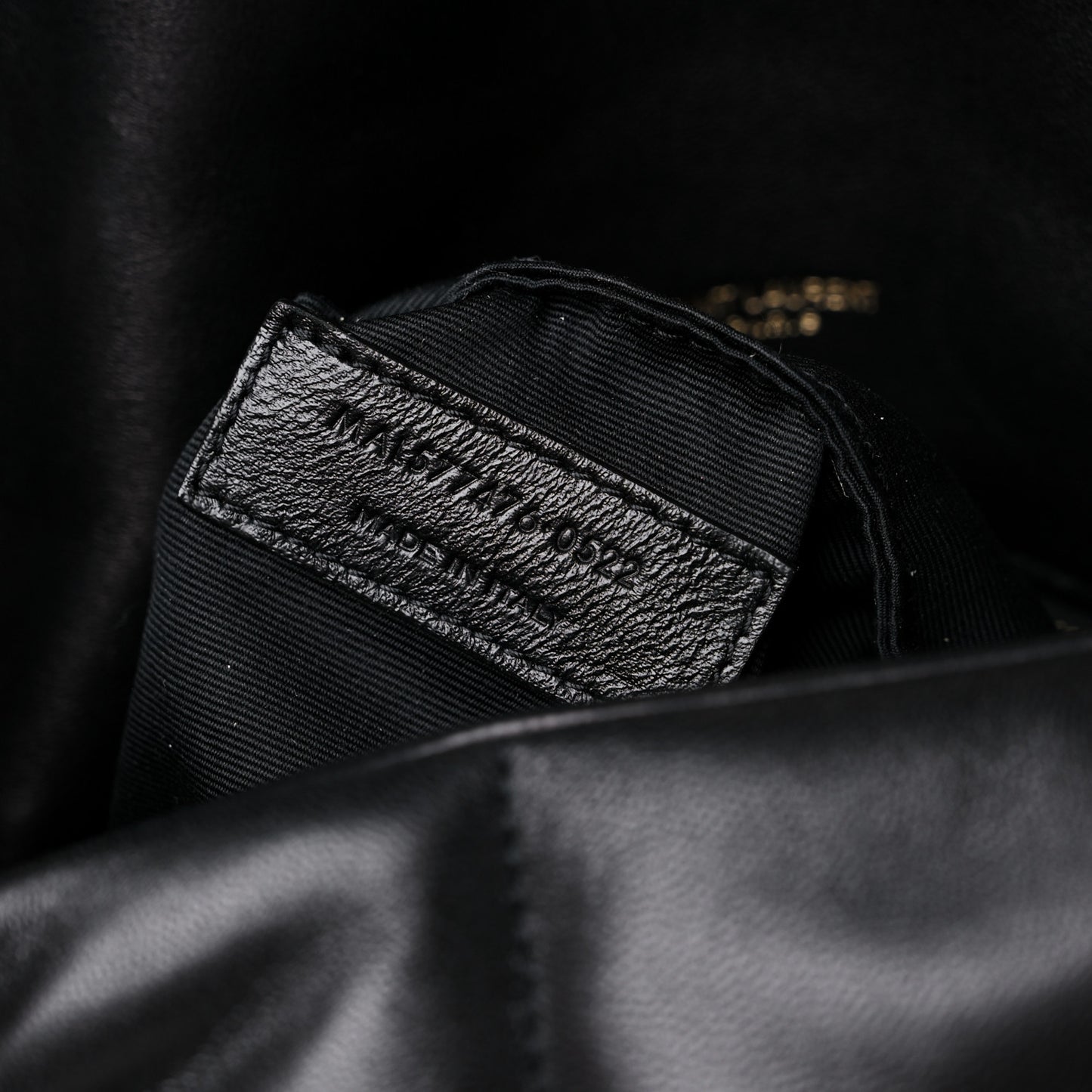 Lambskin Quilted Small Loulou Puffer Monogram Chain Satchel Black