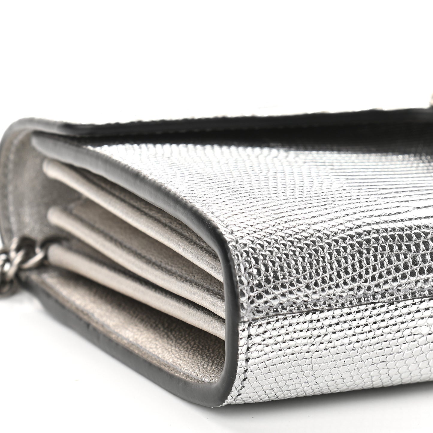 Lizard Mini Dionysus Chain Wallet Silver