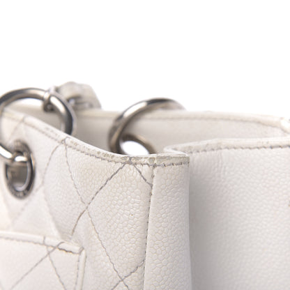 Chanel Caviar Quilted Grand Shopping Tote GST White 11 of 23