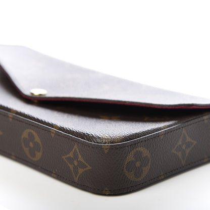 Louis Vuitton Monogram Pochette Felicie Chain Wallet Fuchsia 8 of 10