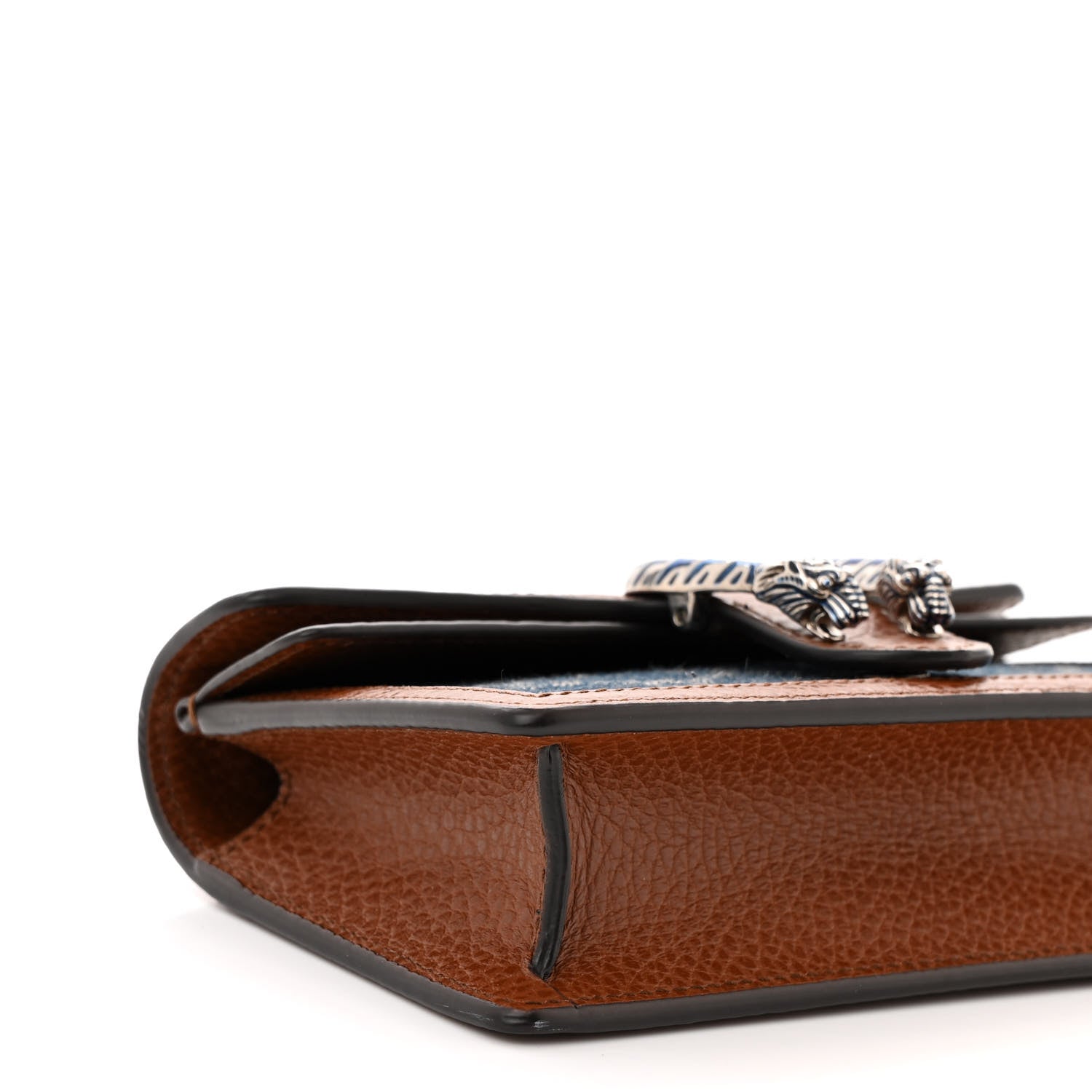 Gucci New Denim GG Monogram Dollar Calfskin Enamel Super Mini Dionysus Shoulder Bag Blue Tea Cuir Epilog Electric Blue 8 of 10