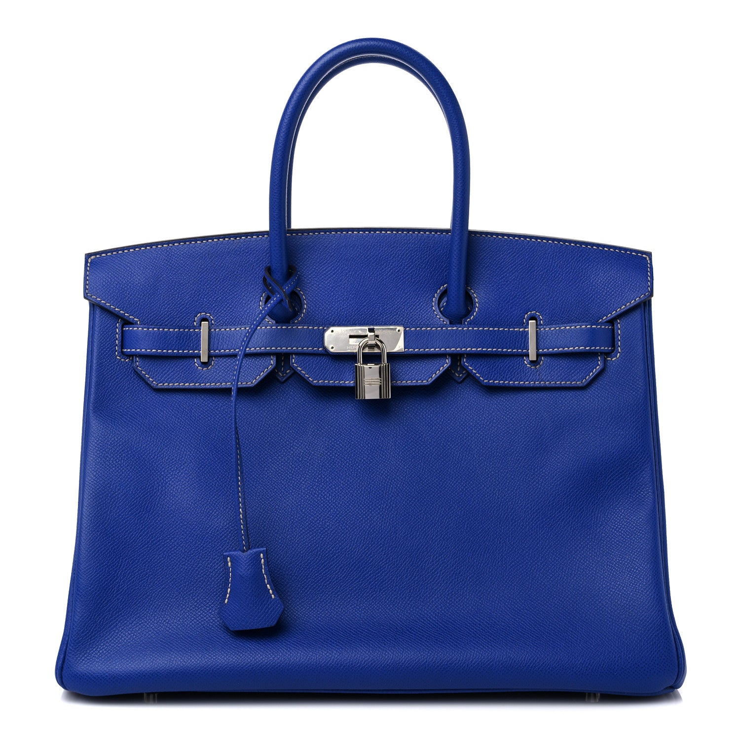 Hermes Epsom Candy Birkin 35 Bleu Electrique Mykonos 1 of 10