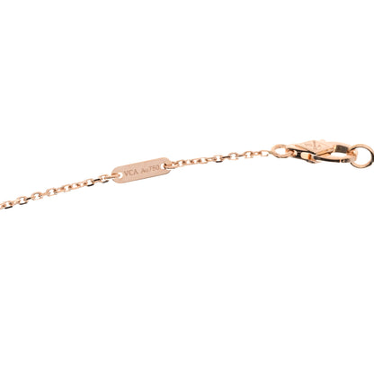 Van Cleef & Arpels 18K Rose Gold Carnelian Sweet Alhambra Heart Pendant Necklace 4 of 6