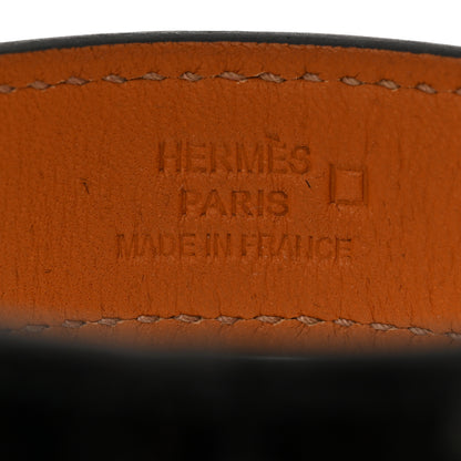 Hermes Matte Alligator Narrow Jack Bracelet M Black 5 of 6
