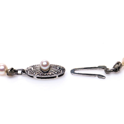 Mikimoto Sterling Silver Akoya Pearl 3.5-7mm Graduated Strand Necklace 3 of 5