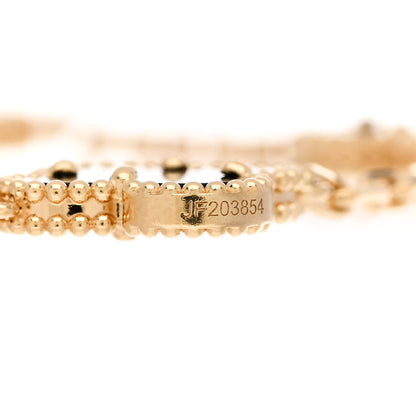 Van Cleef & Arpels 18K Yellow Gold Black Onyx 5 Motifs Vintage Alhambra Bracelet 4 of 5
