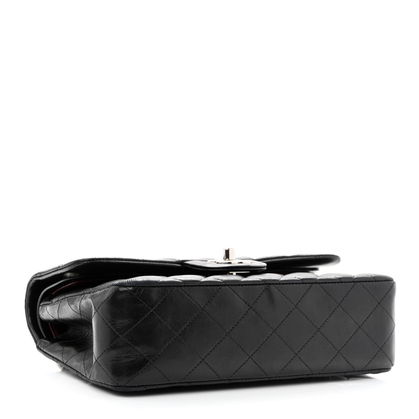 Lambskin Quilted Small Double Flap Black