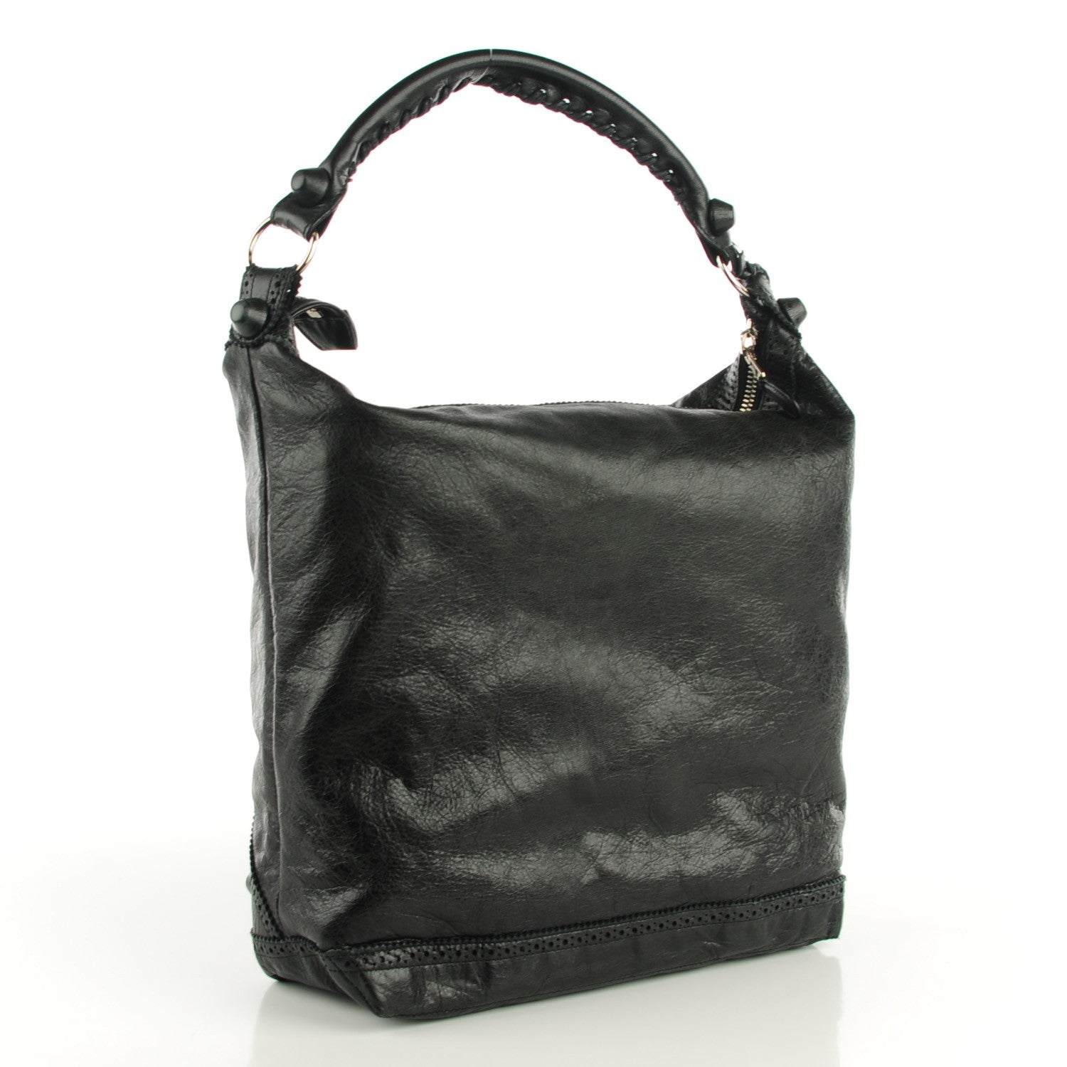 Balenciaga Agneau Giant Brogues Hardware Day Hobo Black 3 of 9