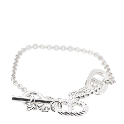 Hermes Sterling Silver PM Parade Bracelet LG 1 of 5