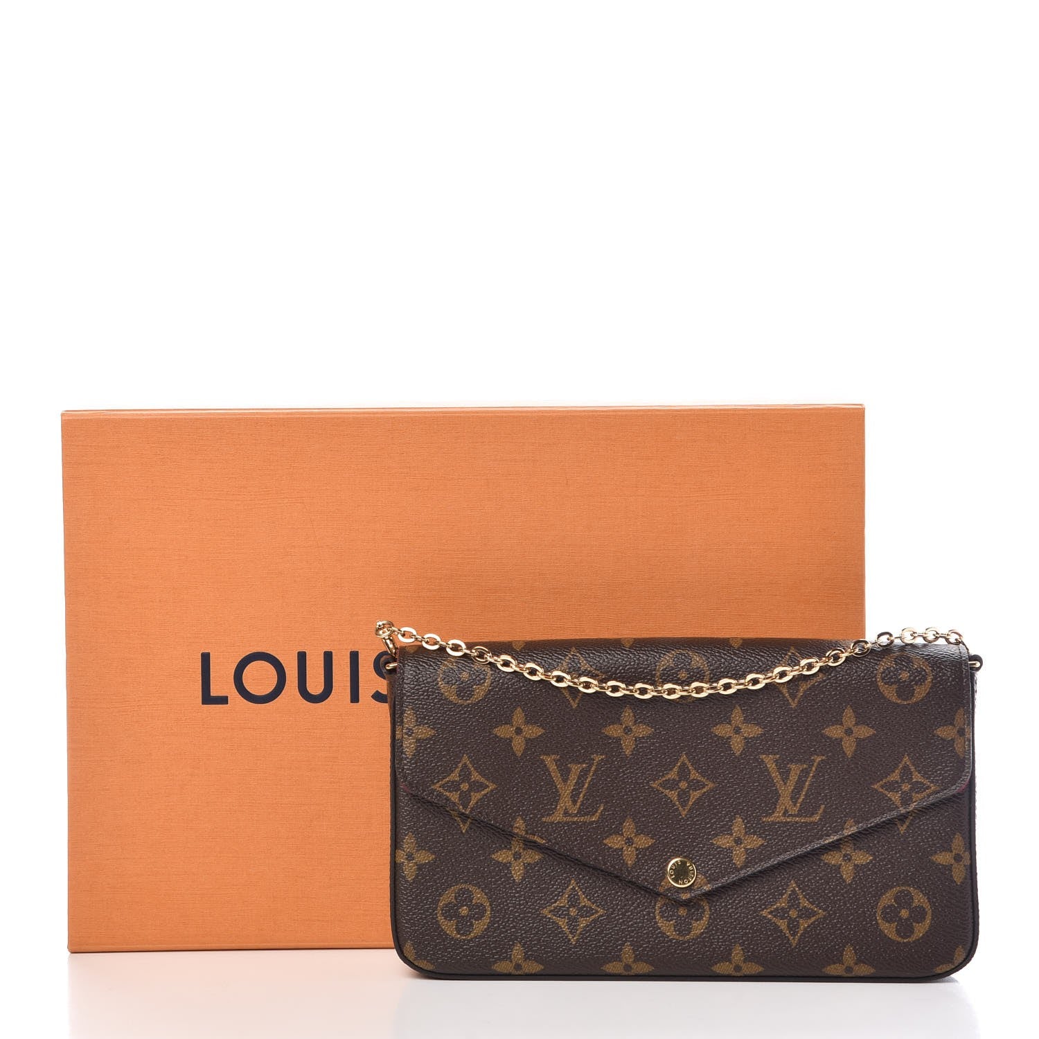 Louis Vuitton Monogram Pochette Felicie Chain Wallet Fuchsia 9 of 9