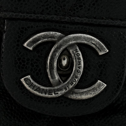 Chanel Crumpled Grained Calfskin Jumbo CC Crave Flap Black 10 of 12
