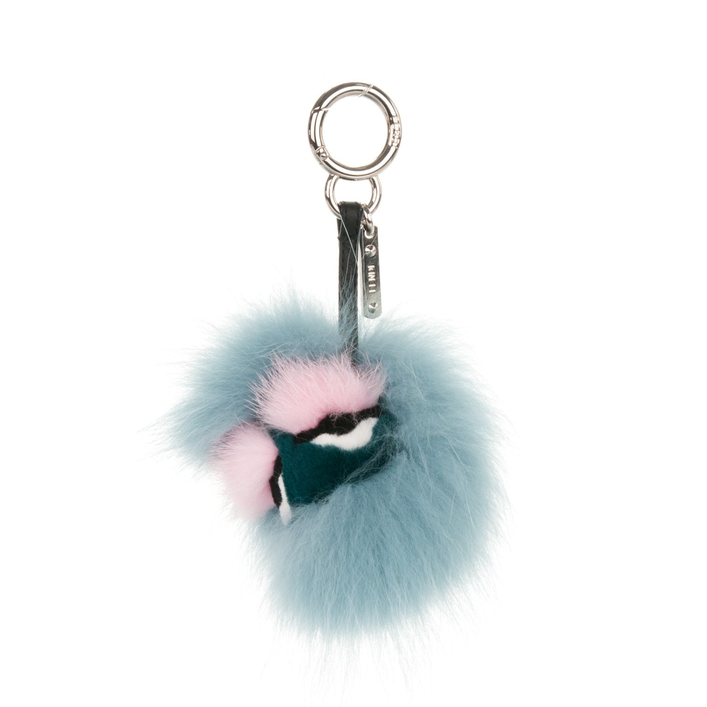Fox Mink Rabbit Fur Vitello Flamingo Mini Monster Bag Bug Charm Lagoon Black Multicolor
