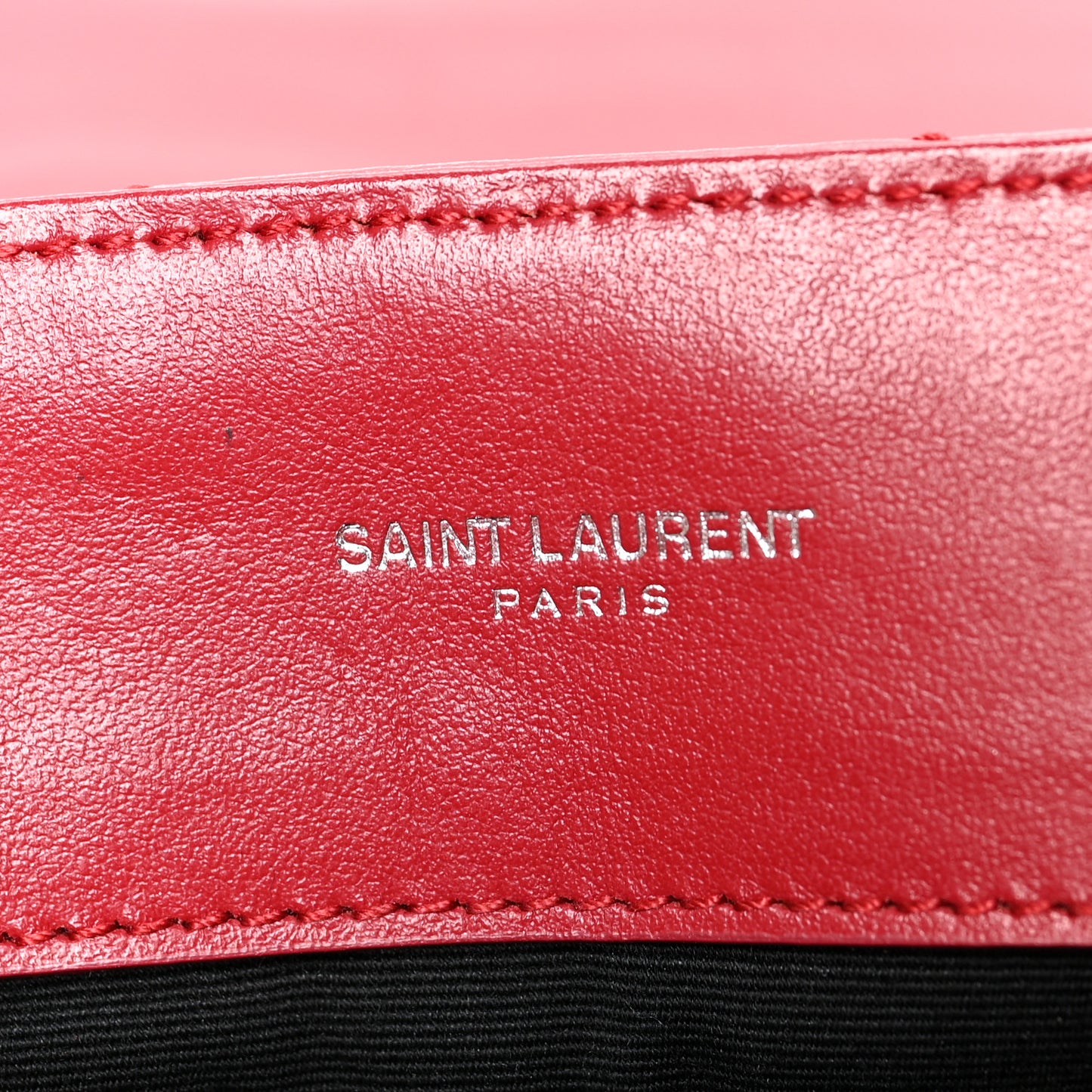 Calfskin Y Quilted Monogram Medium Loulou Chain Satchel Lipstick Red