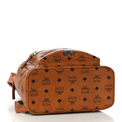 MCM Visetos Small Stark Rabbit Backpack Cognac 4 of 9
