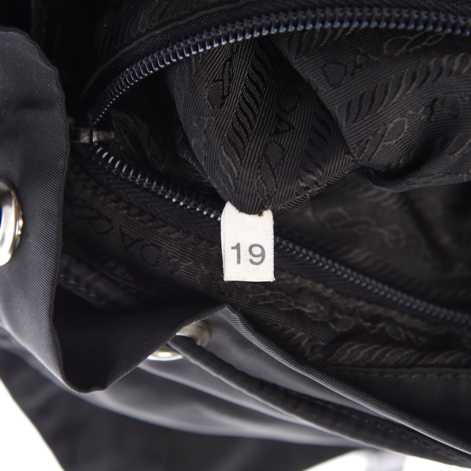Prada Nylon Vela Medium Backpack Black 7 of 10