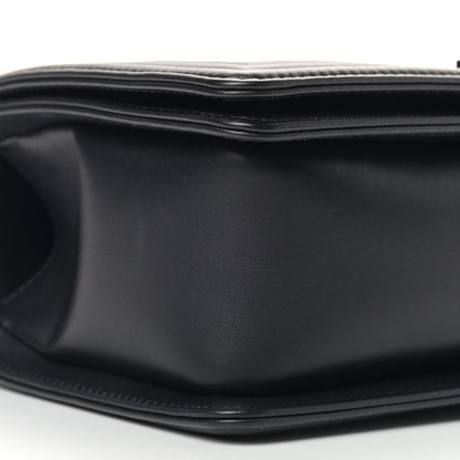 Chanel Calfskin Quilted Medium Boy Flap So Black 7 of 11