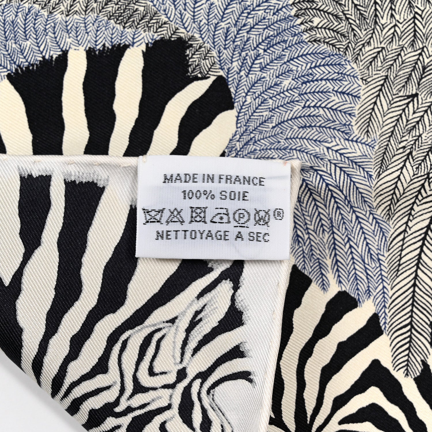 Hermes Silk Zebra Pegasus Nano Scarf 20 Black White 4 of 4