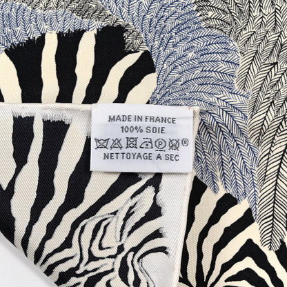 Hermes Silk Zebra Pegasus Nano Scarf 20 Black White 4 of 4