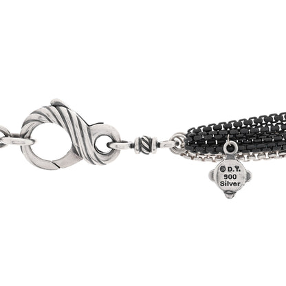 David Yurman 900 Silver Multi Row Chain Necklace 4 of 4