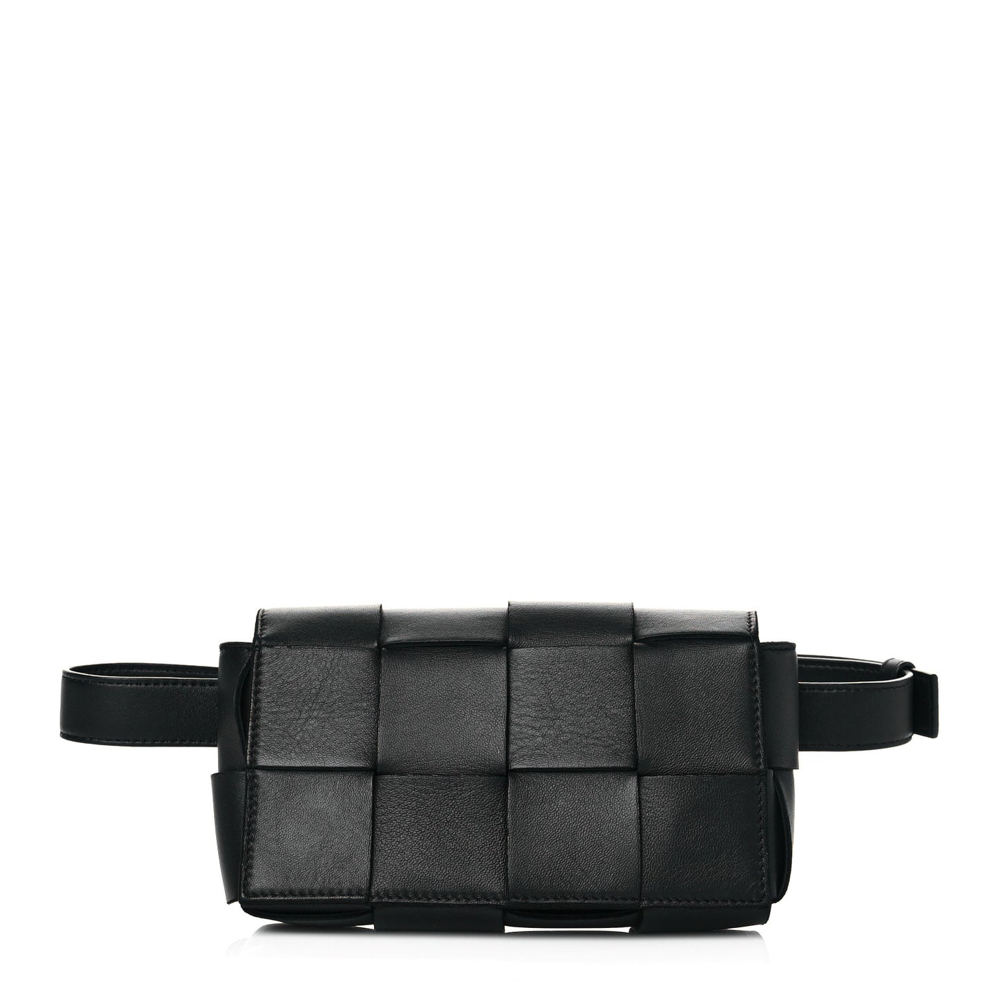 Nappa Maxi Intreccio The Belt Cassette Bag Black