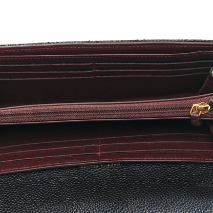 Chanel Caviar Quilted Long Flap Wallet Black 5 of 10