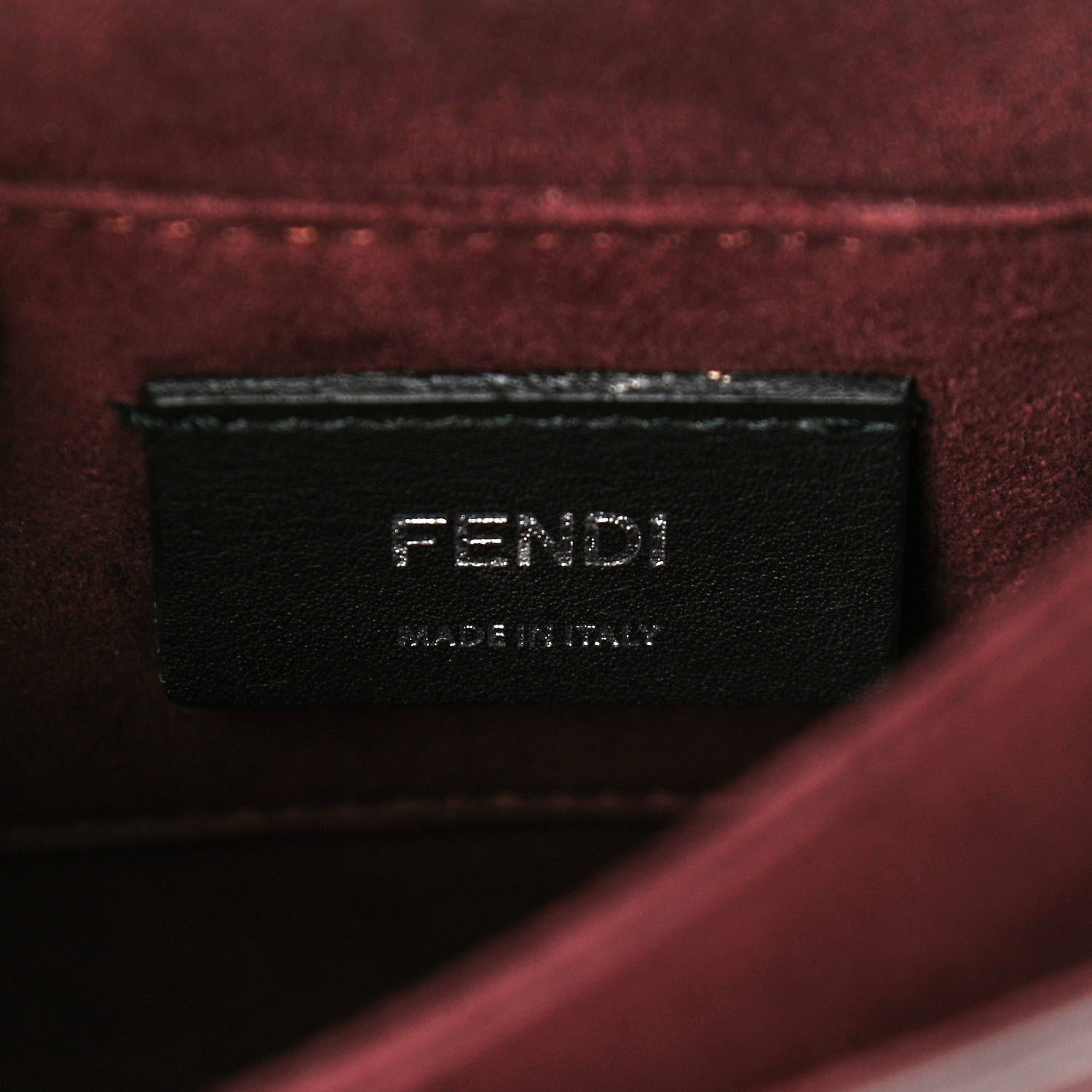 Fendi Vitello Liberty Studded Small Kan I Shoulder Bag Bordeaux Multicolor 6 of 10