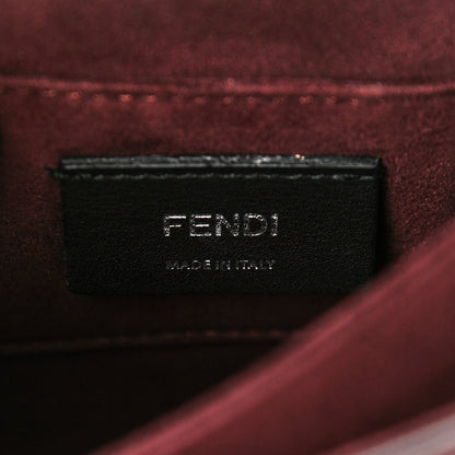 Fendi Vitello Liberty Studded Small Kan I Shoulder Bag Bordeaux Multicolor 6 of 10