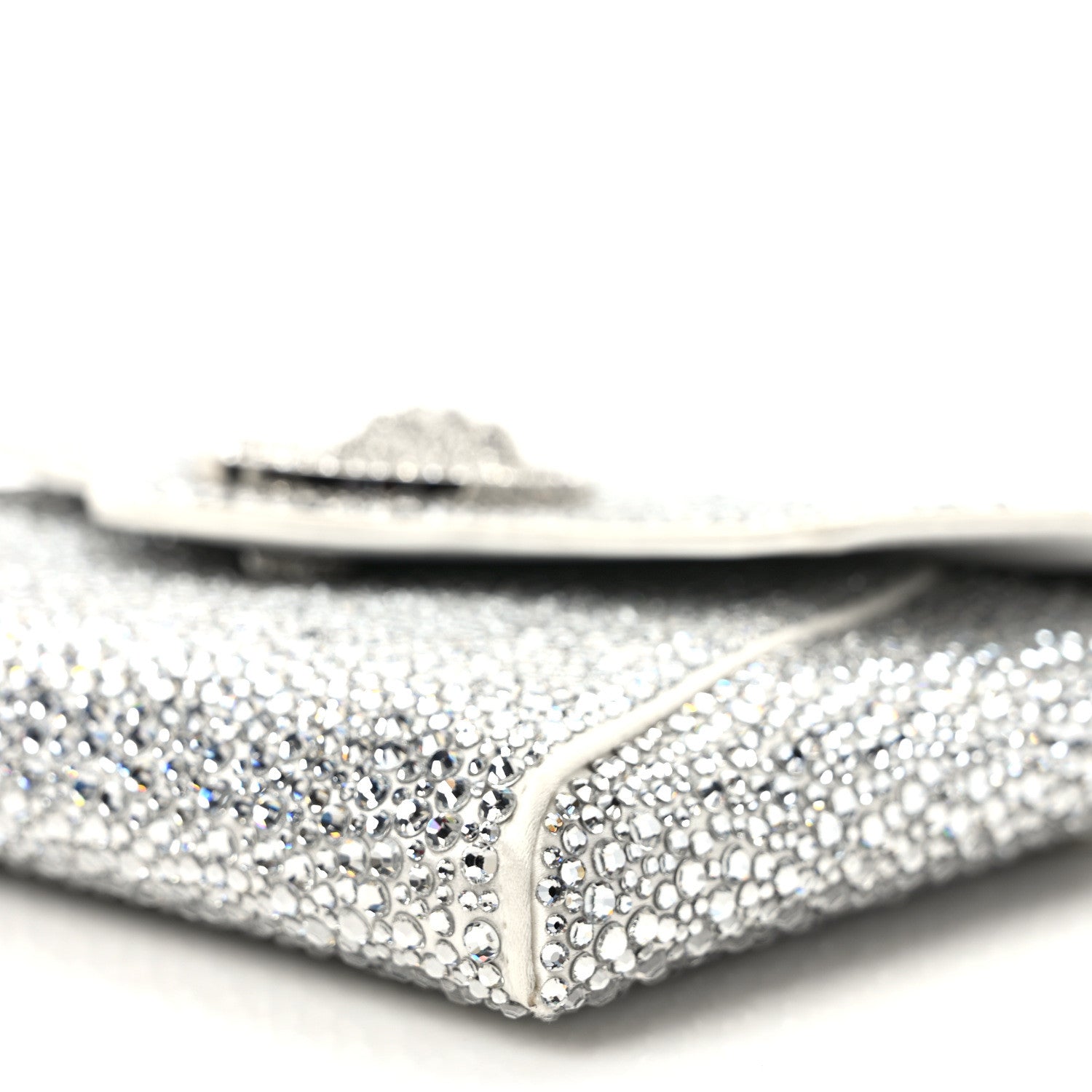 Versace Crystal La Medusa Envelope Clutch Optical White 8 of 8