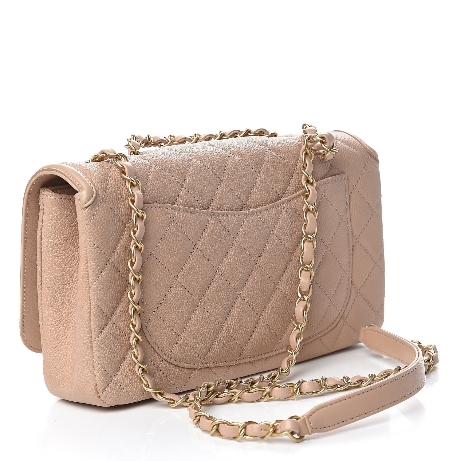 Chanel Caviar Quilted Medium CC Filigree Flap Beige 3 of 15