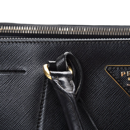 Prada Saffiano Small Galleria Double Zip Tote Black 23 of 29