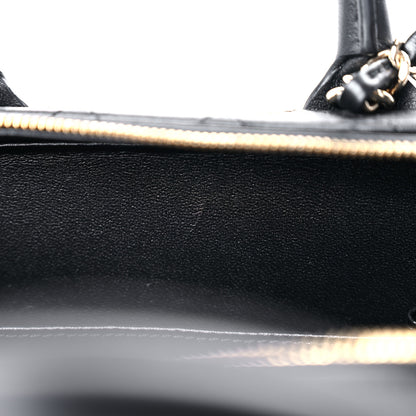 Chanel Calfskin Quilted Studded Square Vanity Case Black 11 of 12