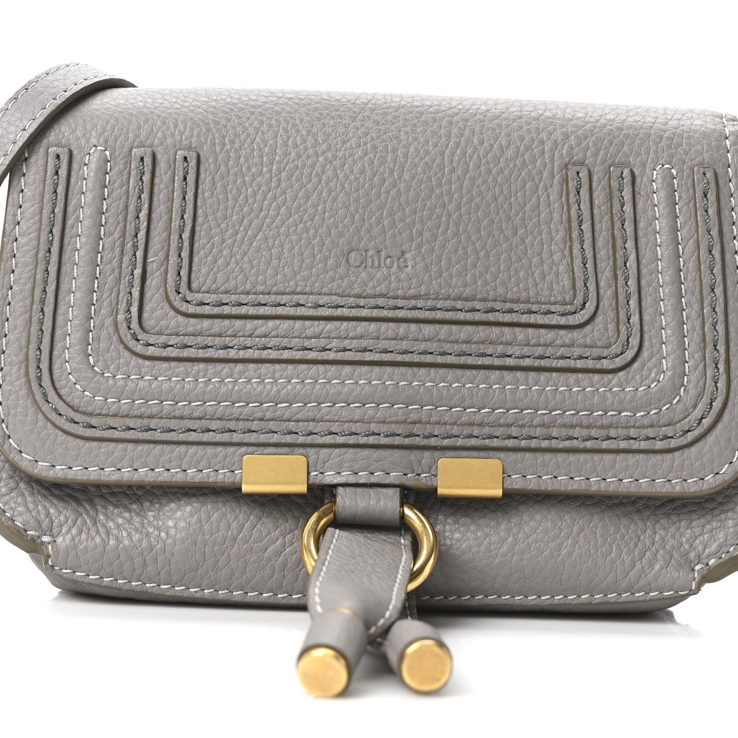 Chloe Calfskin Marcie Convertible Belt Bag Cashmere Grey 9 of 11