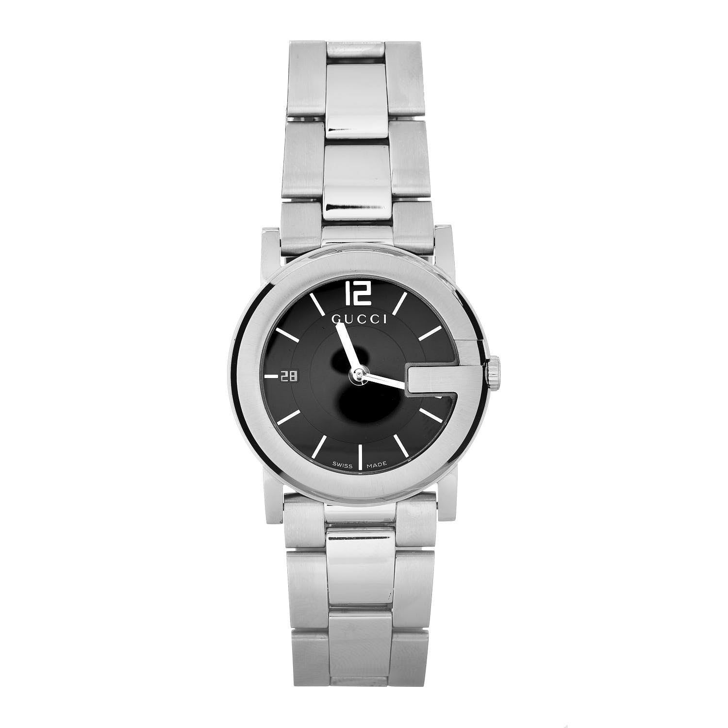 Gucci Stainless Steel 36mm G-Round Quartz Watch Black 1 of 5