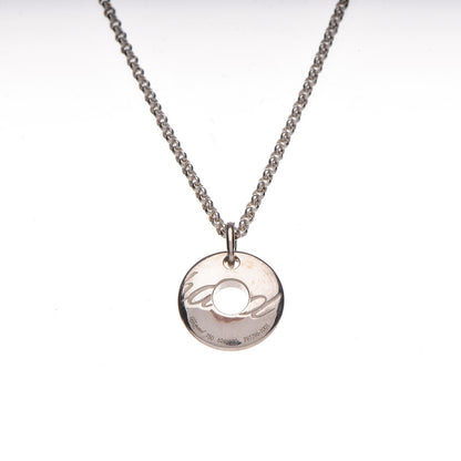 Chopard 18K White Gold Chopardissimo Disc Pendant Necklace 3 of 6