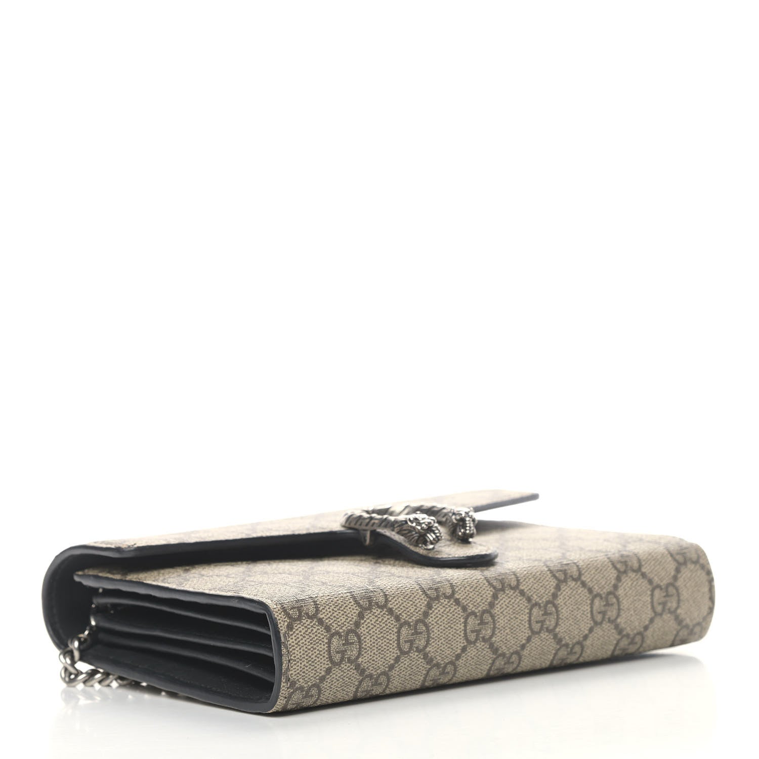 Gucci GG Supreme Monogram Mini Dionysus Chain Wallet Beige Black 3 of 6