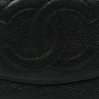 Chanel Caviar Timeless CC Compact French Wallet Black 10 of 13