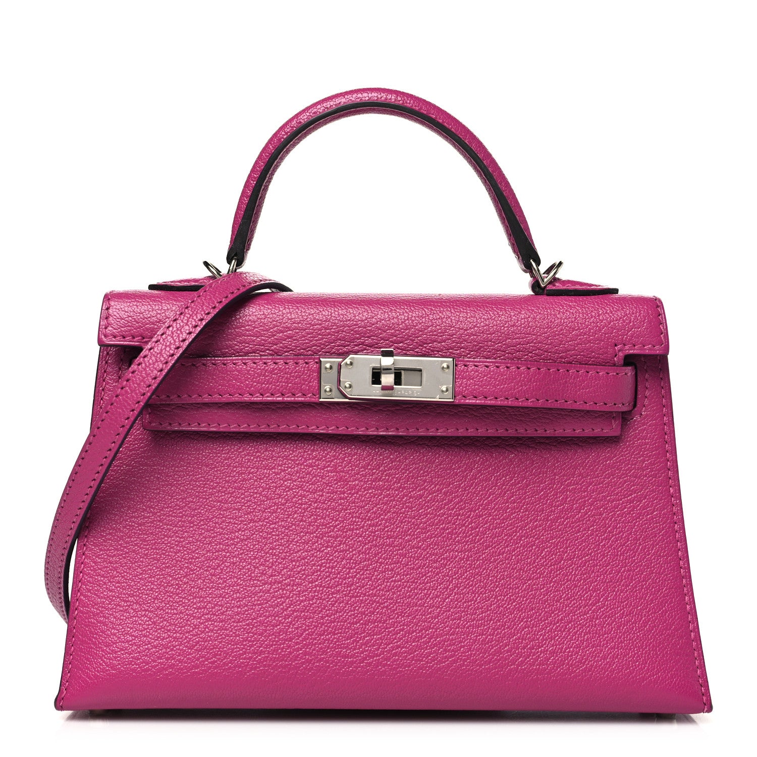 Hermes Chevre Mysore Mini Kelly Sellier 20 Rose Pourpre 1 of 13