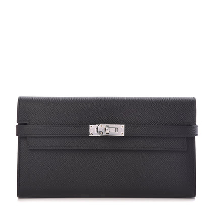 Hermes Epsom Kelly Longue Wallet Black 1 of 8