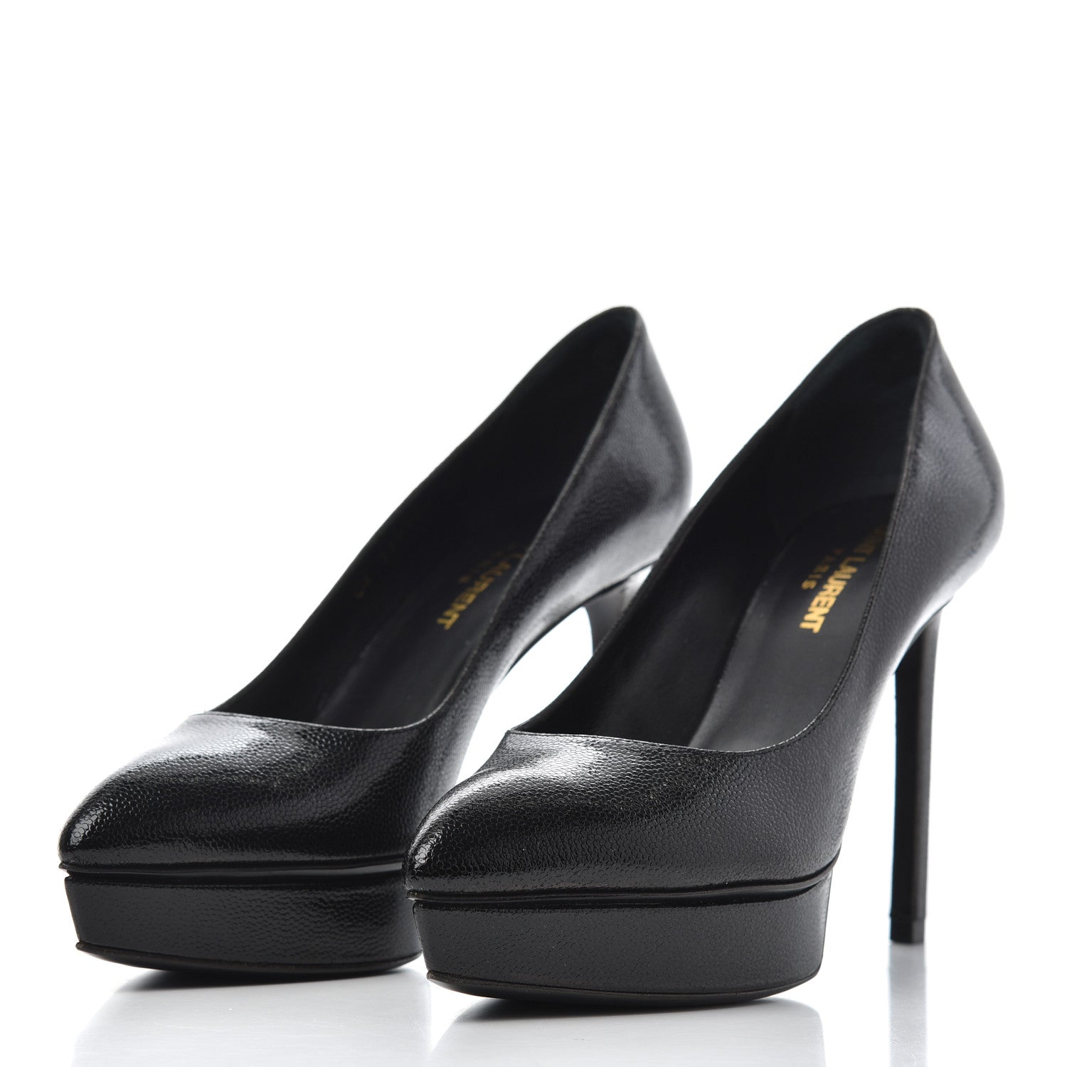 Saint Laurent Patent Grain de Poudre Janis 80 Escarpin Pumps 37 Black 3 of 14