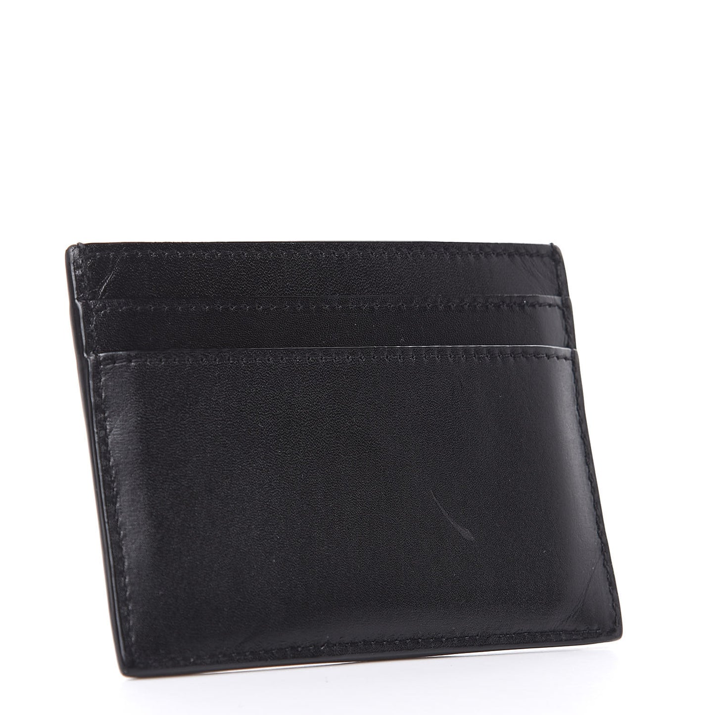 Calfskin Monogram Credit Card Case Black