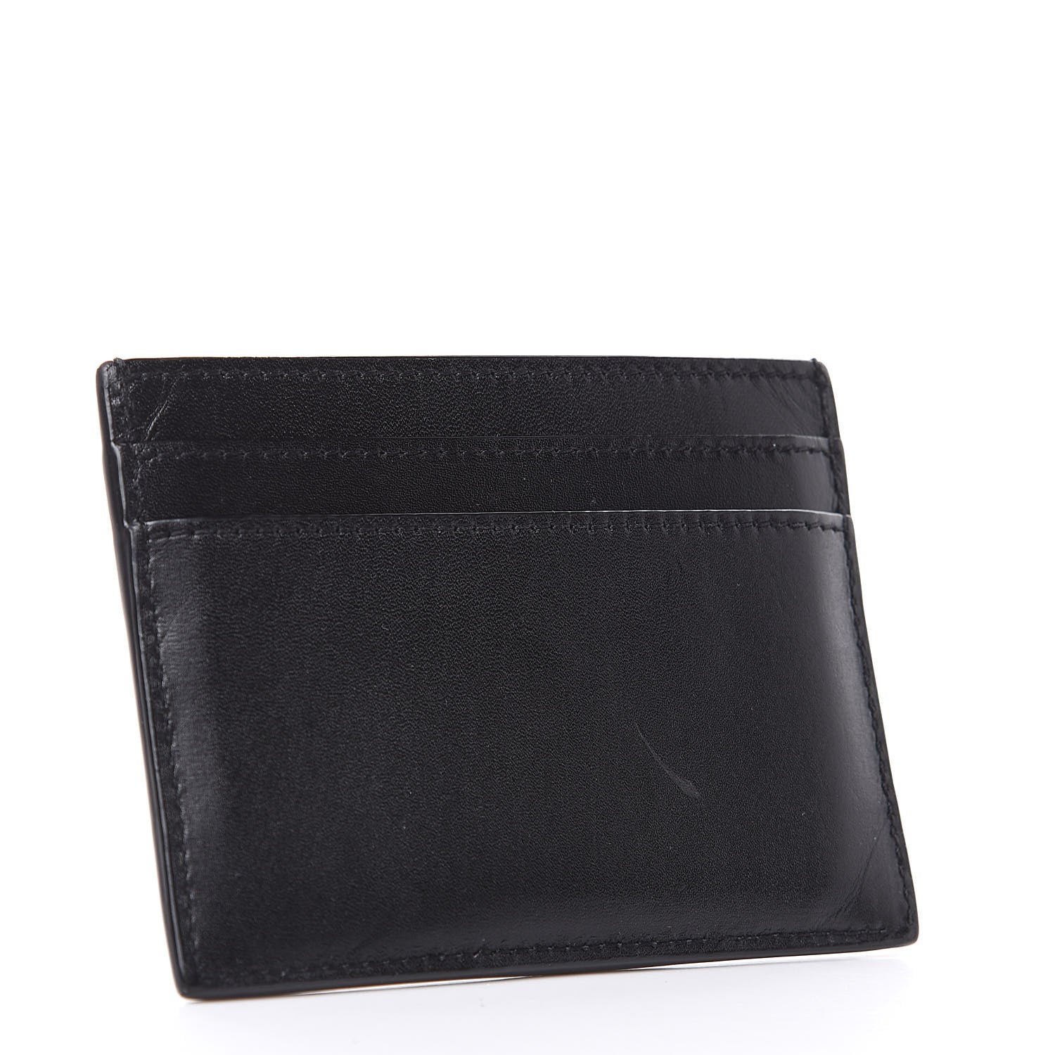 Saint Laurent Calfskin Monogram Credit Card Case Black 3 of 8