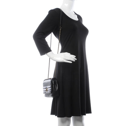 Chanel Shiny Goatskin Diagonal Quilted Small Flap Black 2 of 13