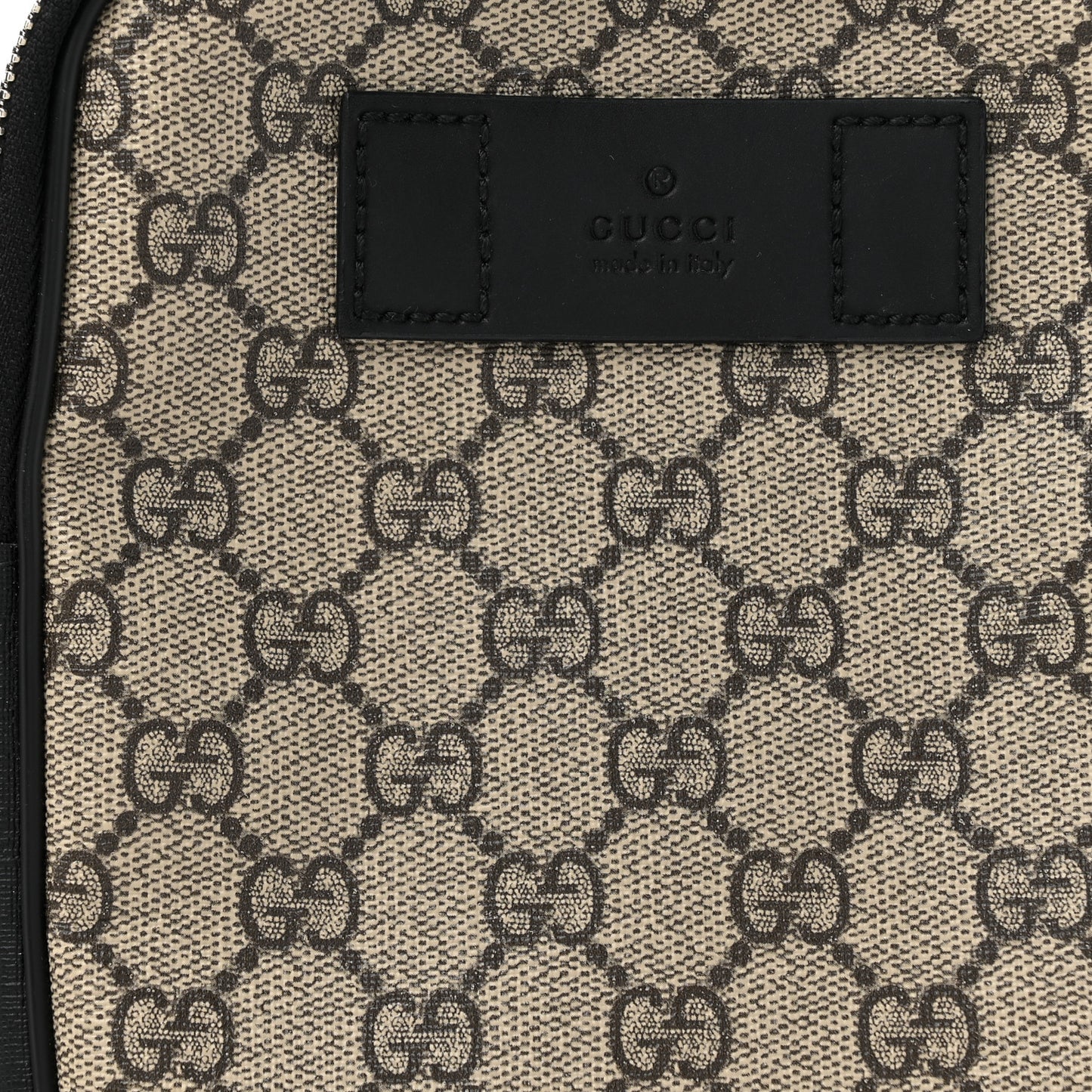 GG Supreme Monogram Web Belt Bag Black