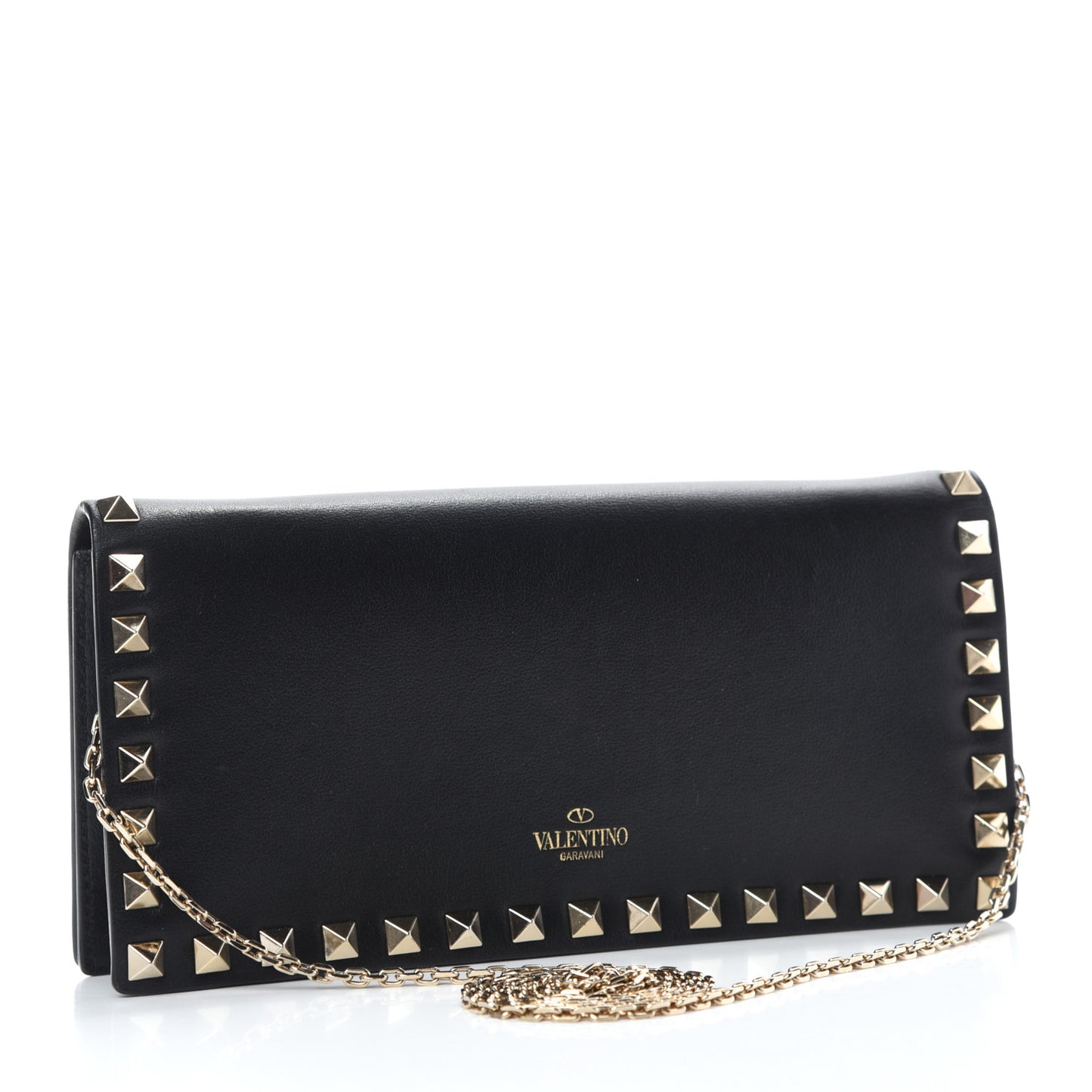 Vitello Chain Crossbody Bag Black