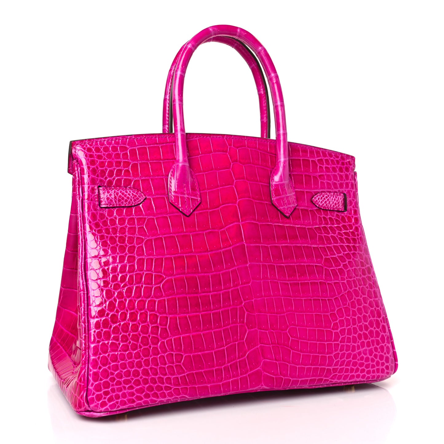 Shiny Porosus Crocodile Birkin 30 Rose Scheherazade